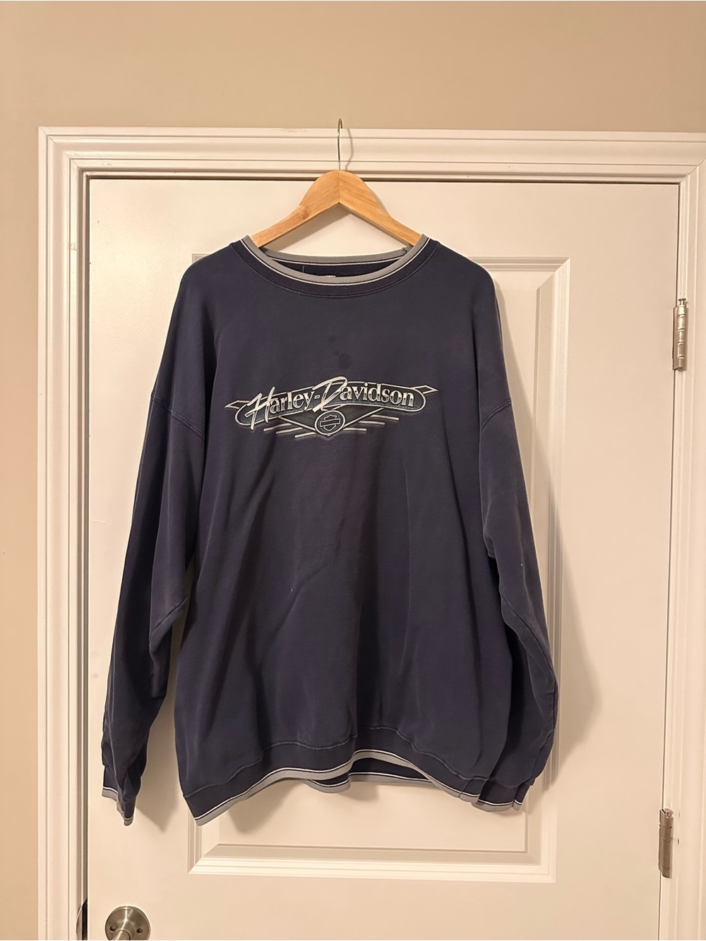 Harley-Davidson Navy Blue Pullover Crewneck with Logo